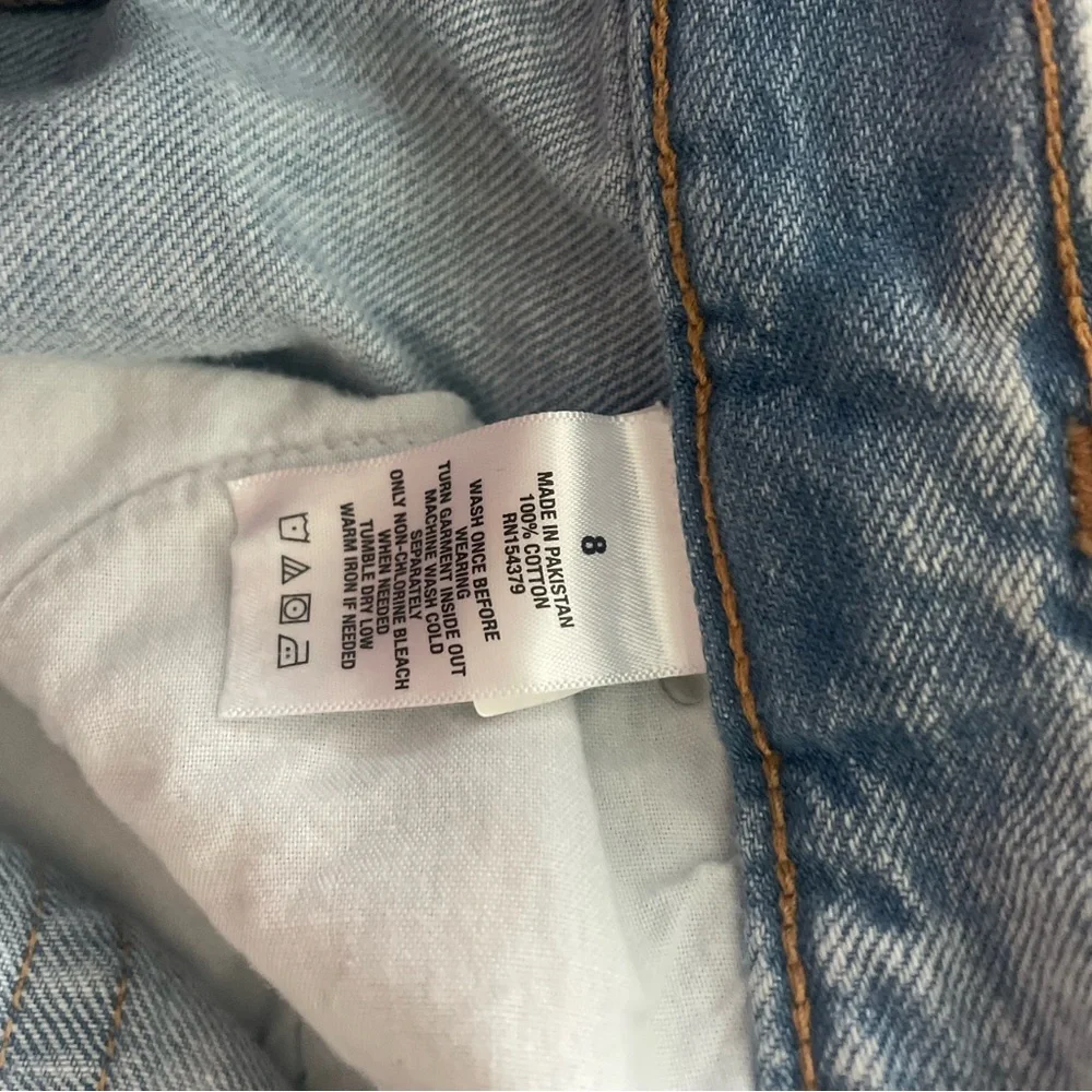 Aeropostale Faded‎ Blue Button-Up Mini Skirt